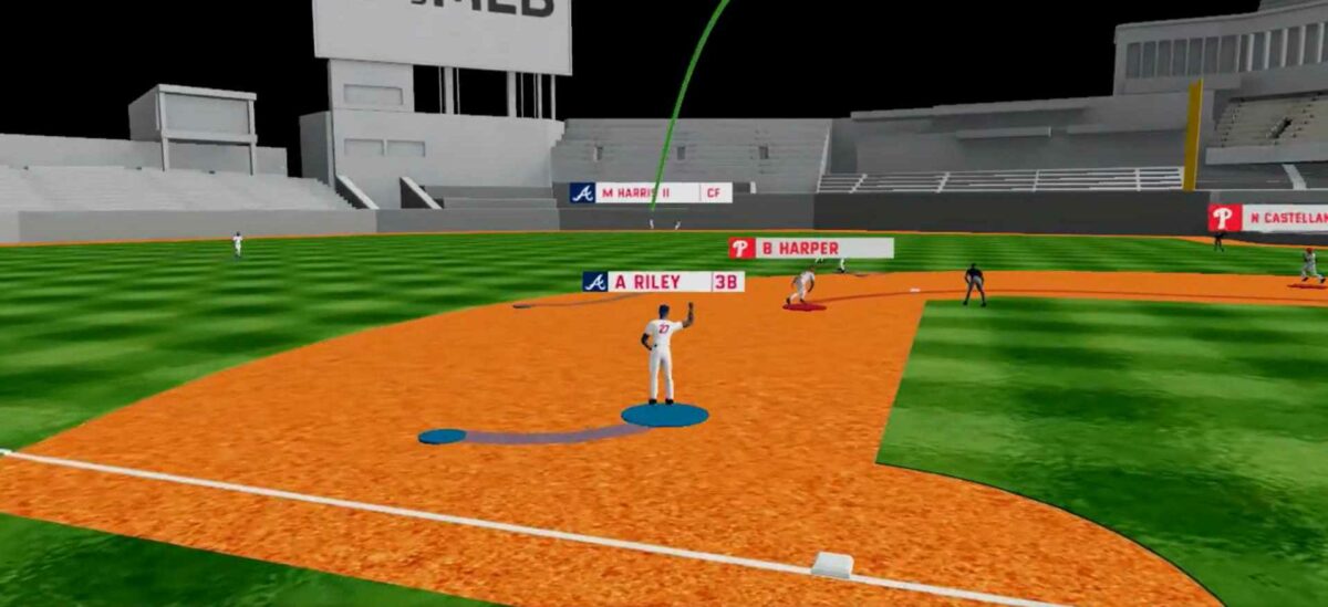 MLB’s Gameday 3D shows how Austin Riley was miraculously in position to double off Bryce Harper to end Game 2