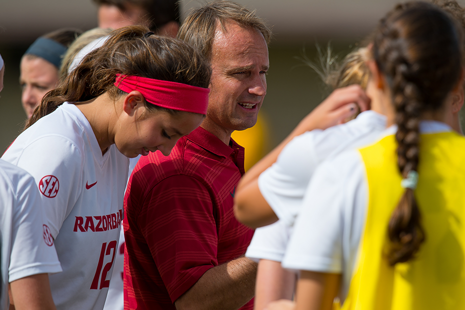 Colby Hale named SEC Coach of the Year for Arkansas soccer