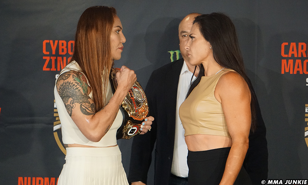 Bellator 300 video: Champ Cris Cyborg has intense faceoff with Cat Zingano