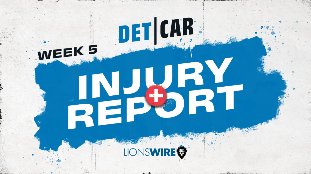 Lions injury update for Week 5: Thursday’s report still has 3 out, 6 limited