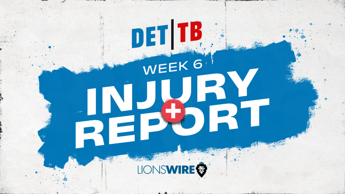 Lions injury update: 6 players out to start Week 6 practices