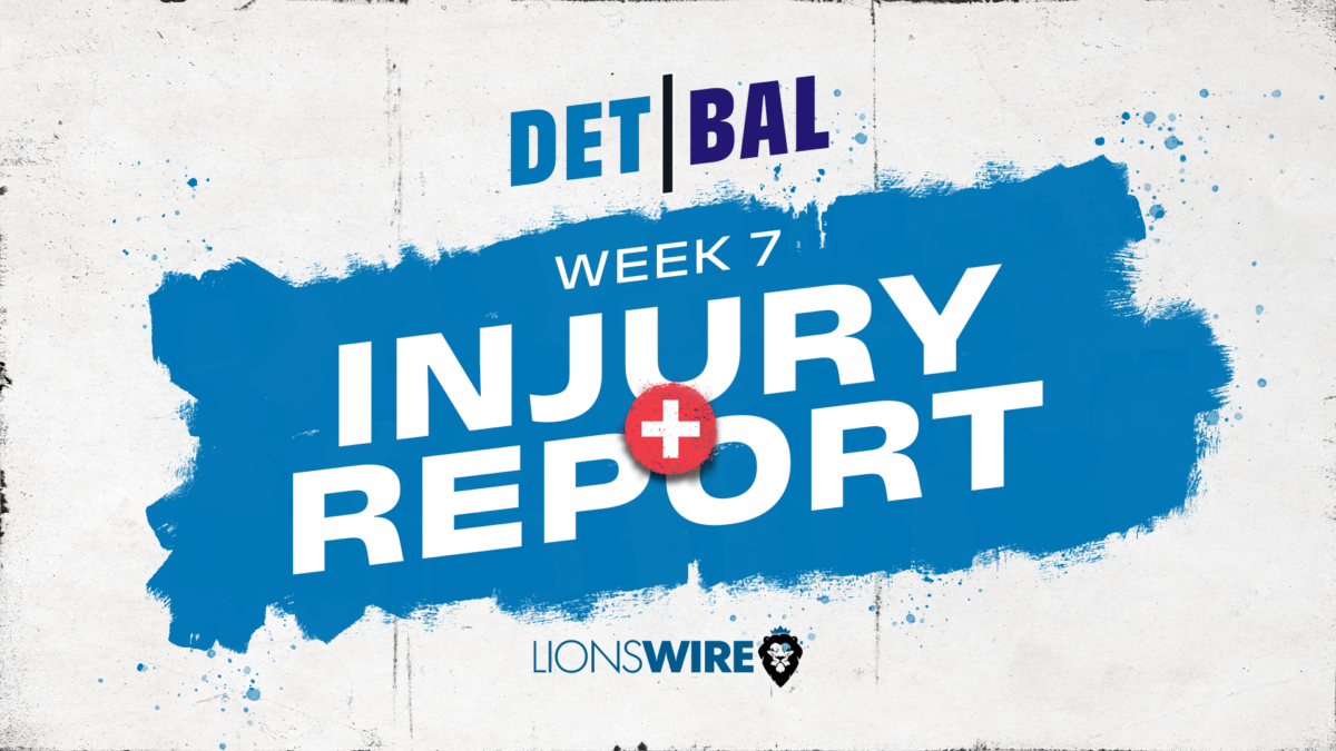 Lions Week 7 injury update: The RBs remain a sore point