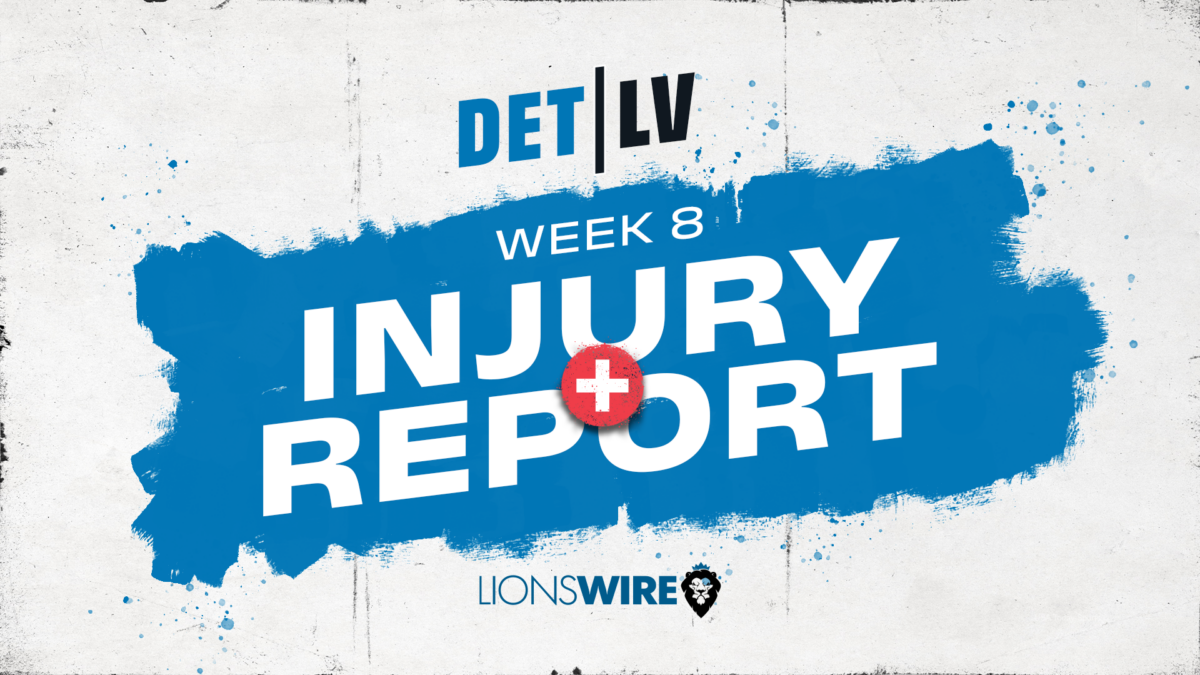 Lions injury report: Week 8 kicks off without 5 Detroit players