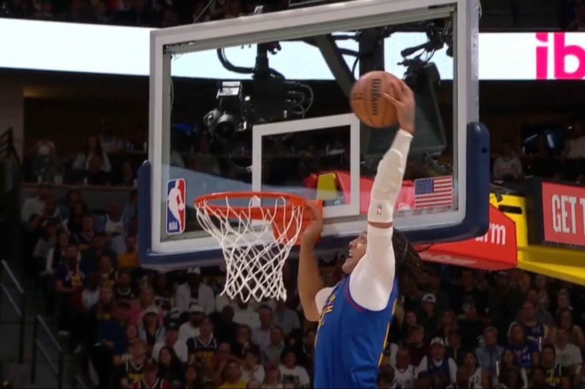 Aaron Gordon had an amazing alley-oop that was against the rules but it counted anyway