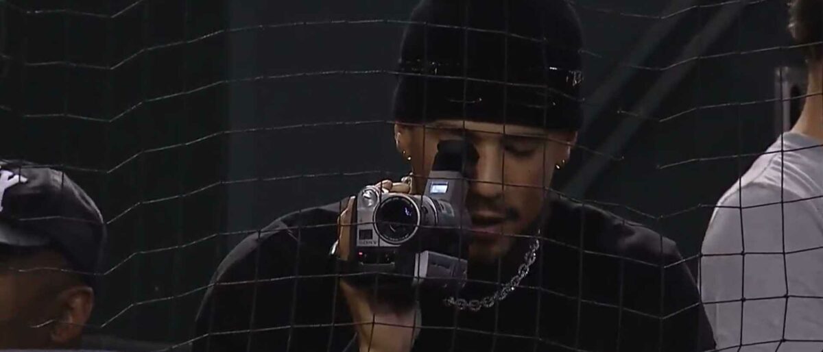 Devin Booker with a camcorder at the Diamondbacks playoff game became an instant meme