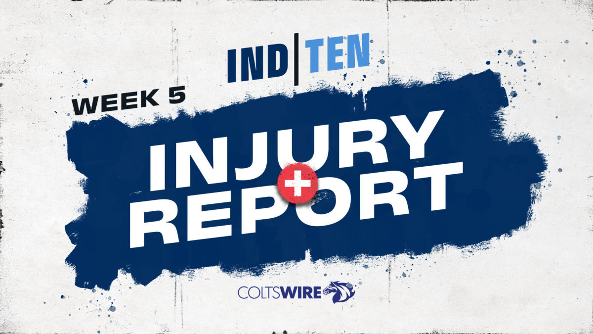 Colts vs. Titans: Updated injury report for Week 5