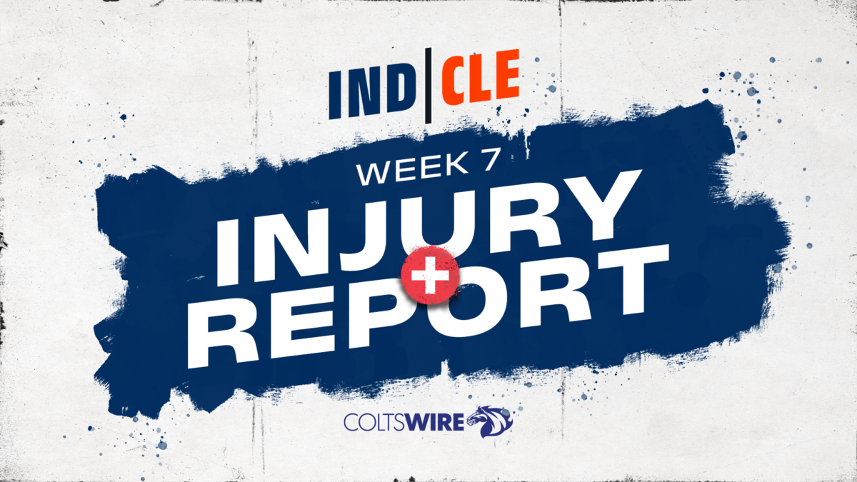 Colts vs. Browns: Updated injury report for Week 7