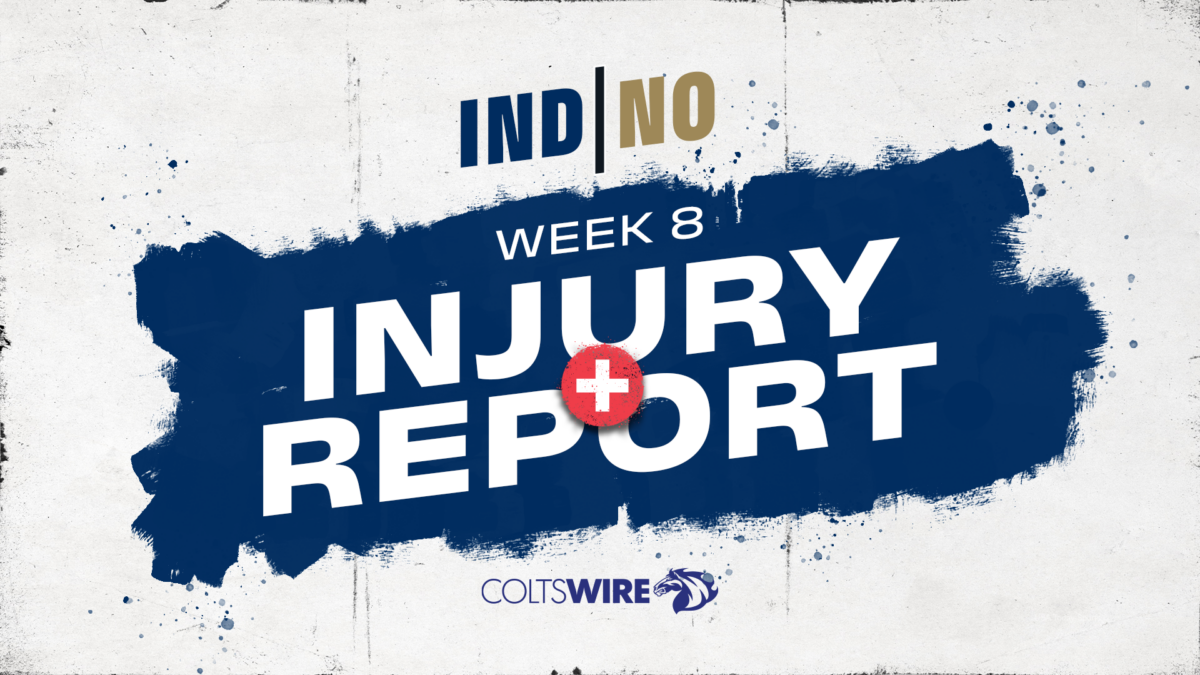 Colts vs. Saints: Updated injury report for Week 8