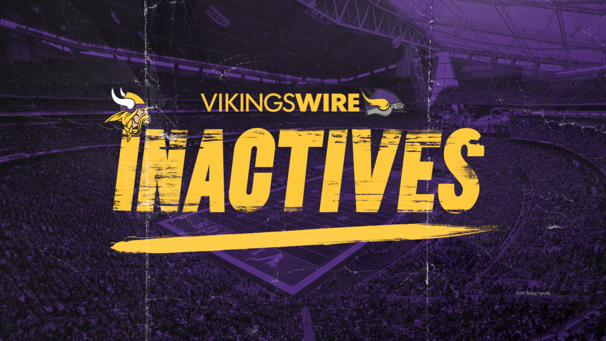 Vikings release inactives for Week 8 vs. Packers