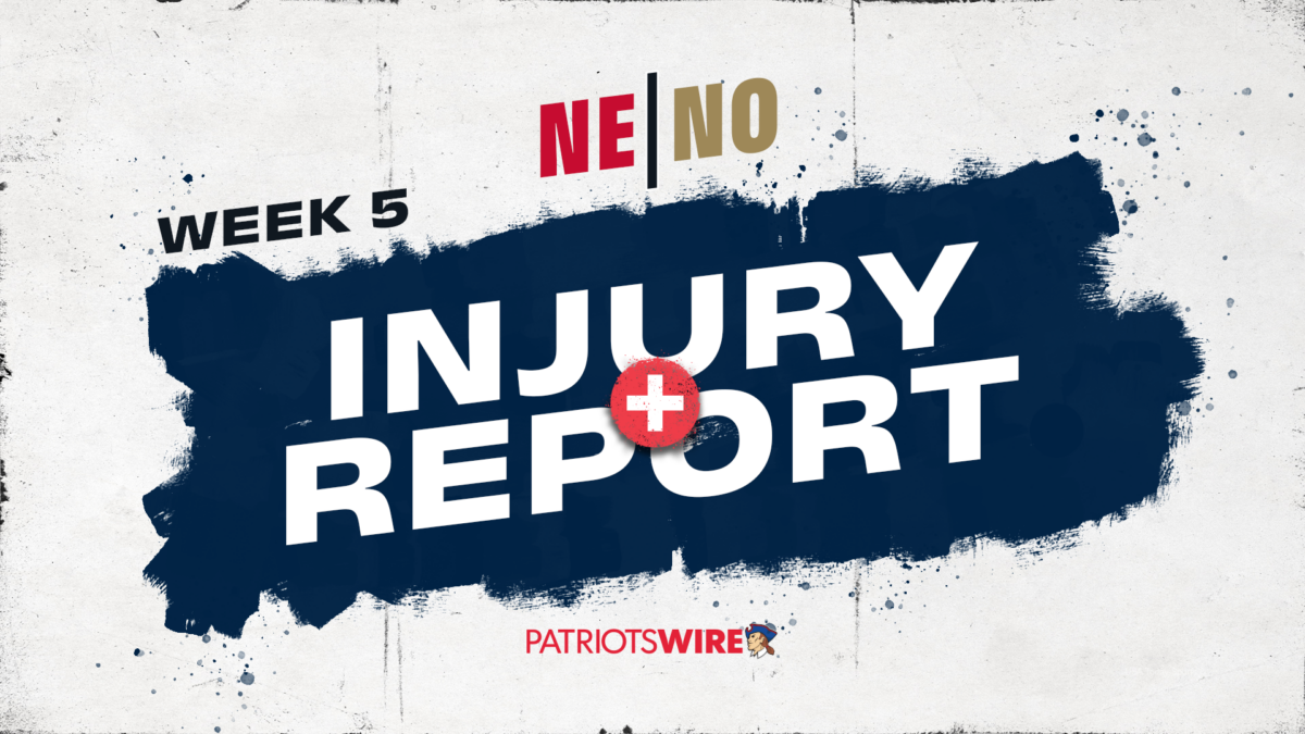 Patriots Week 5 injury report: 10 players listed as questionable vs Saints
