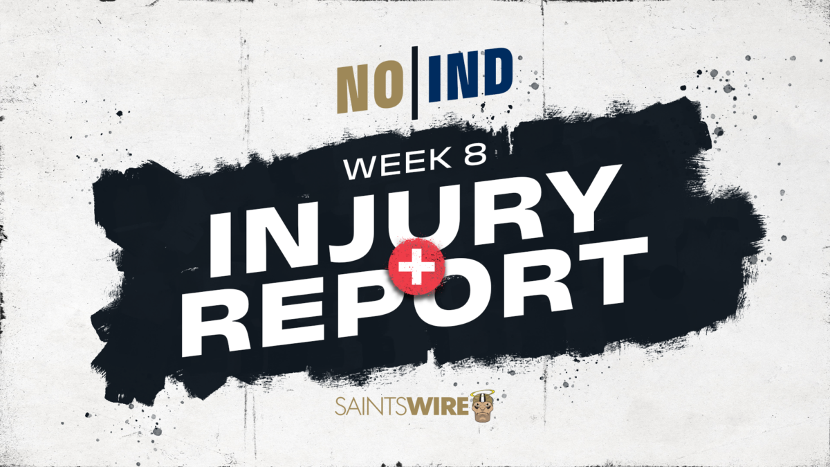 Saints say 9 players are questionable vs. Colts on final Week 8 injury report