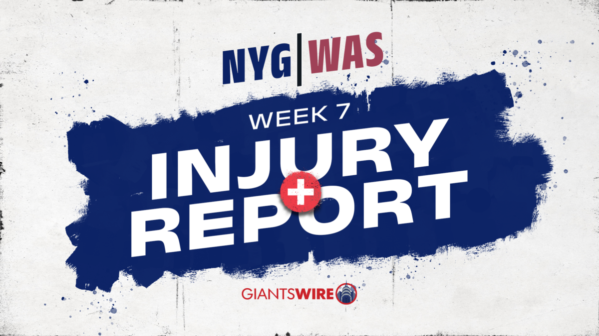 Giants’ Daniel Jones questionable, 3 out vs. Commanders in Week 7