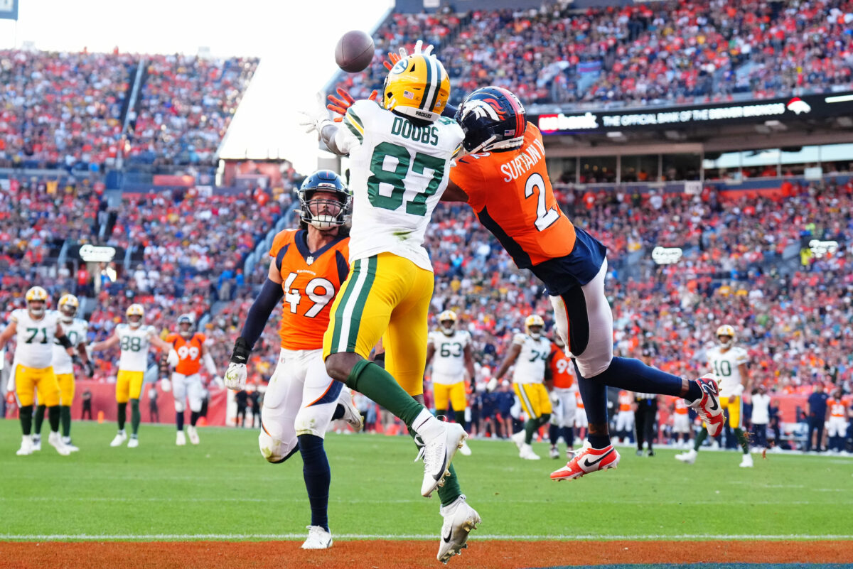 Broncos CB Pat Surtain on non-interception vs. Packers: ‘I thought I had it’
