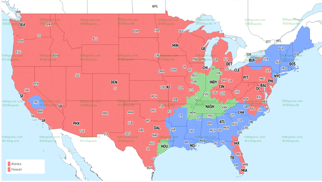 Ravens vs. Steelers: TV broadcast map for Week 5