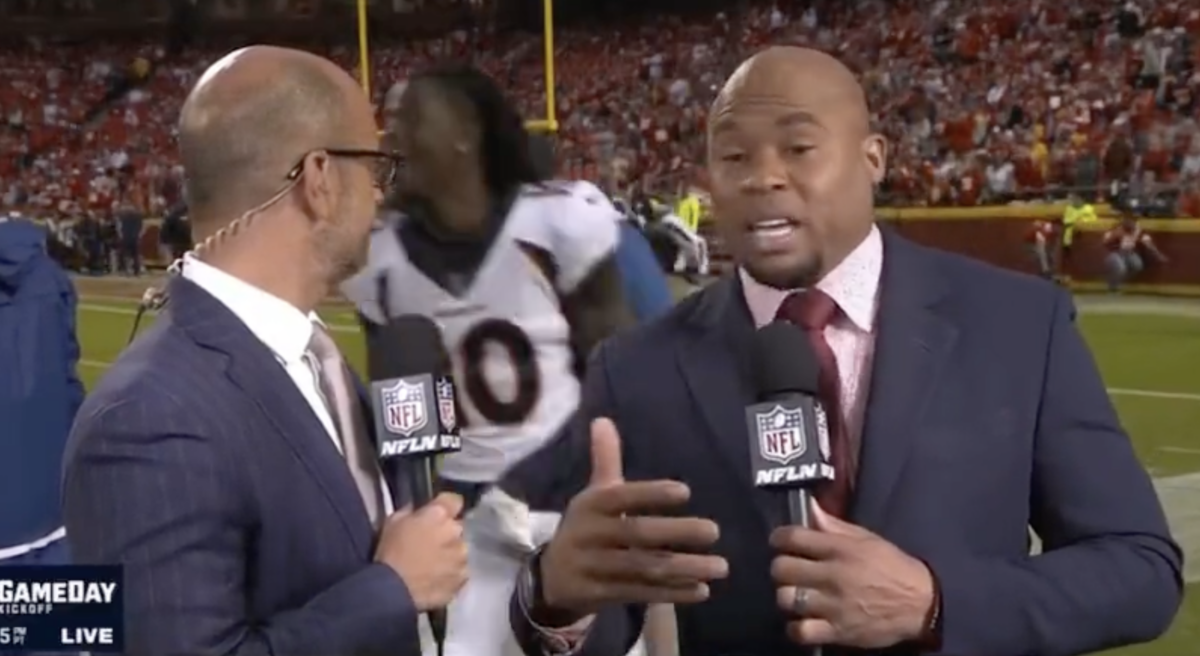 Jerry Jeudy danced behind Steve Smith after his fiery rant about the Denver WR
