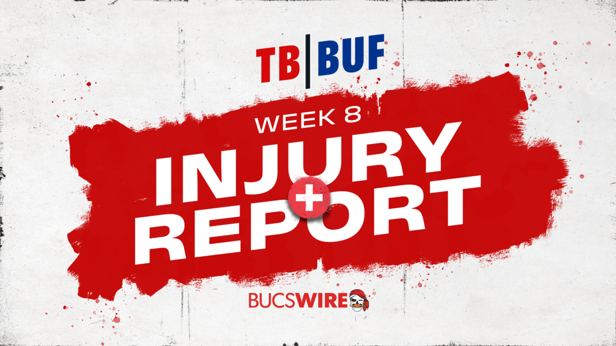 Bucs Week 8 Final Injury Report: Two players out, three questionable