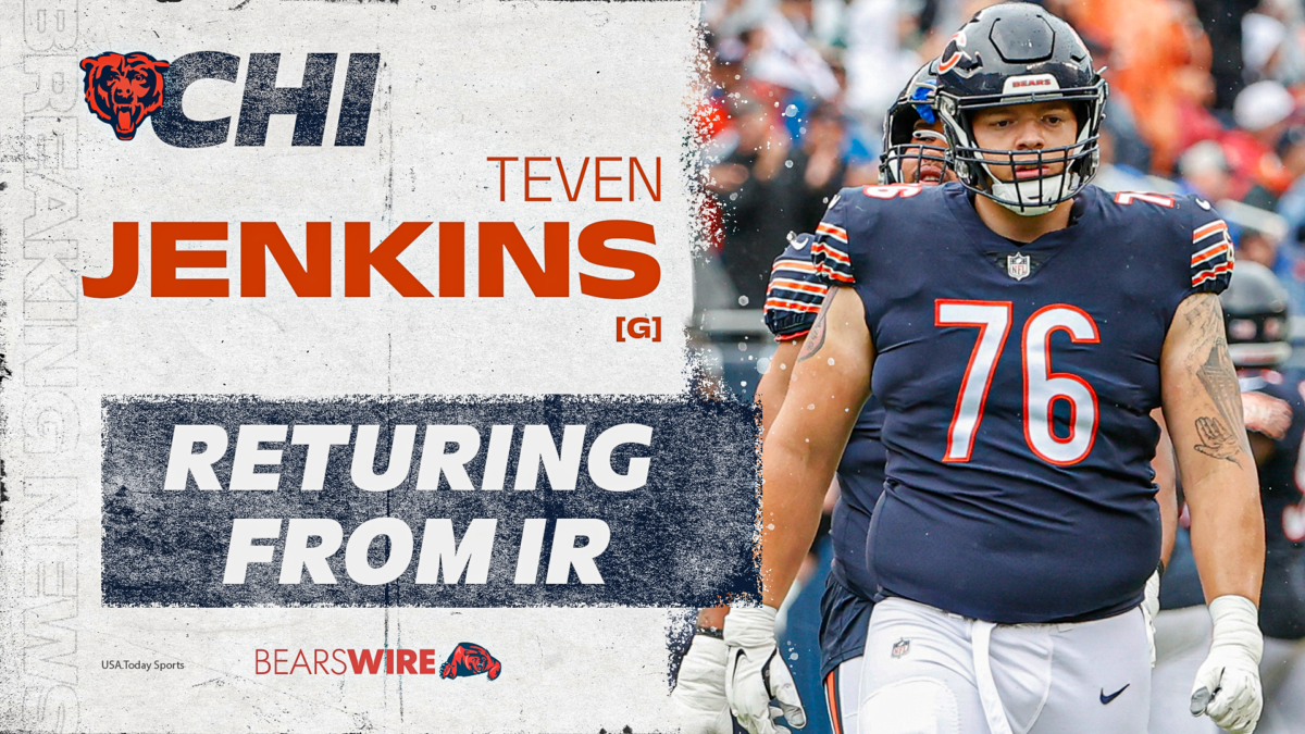 Bears to activate LG Teven Jenkins from IR, will play vs. Commanders