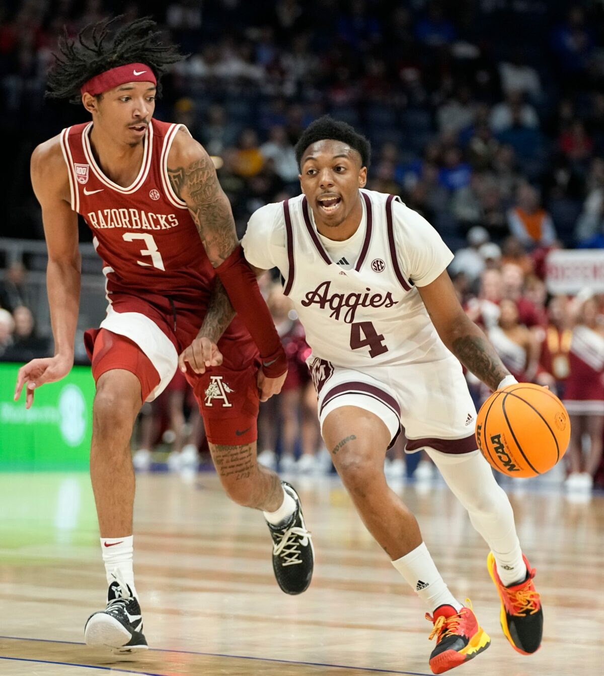 Aggies starting point guard Wade Taylor IV is named to the 2024 Bob Cousy Award Watch List