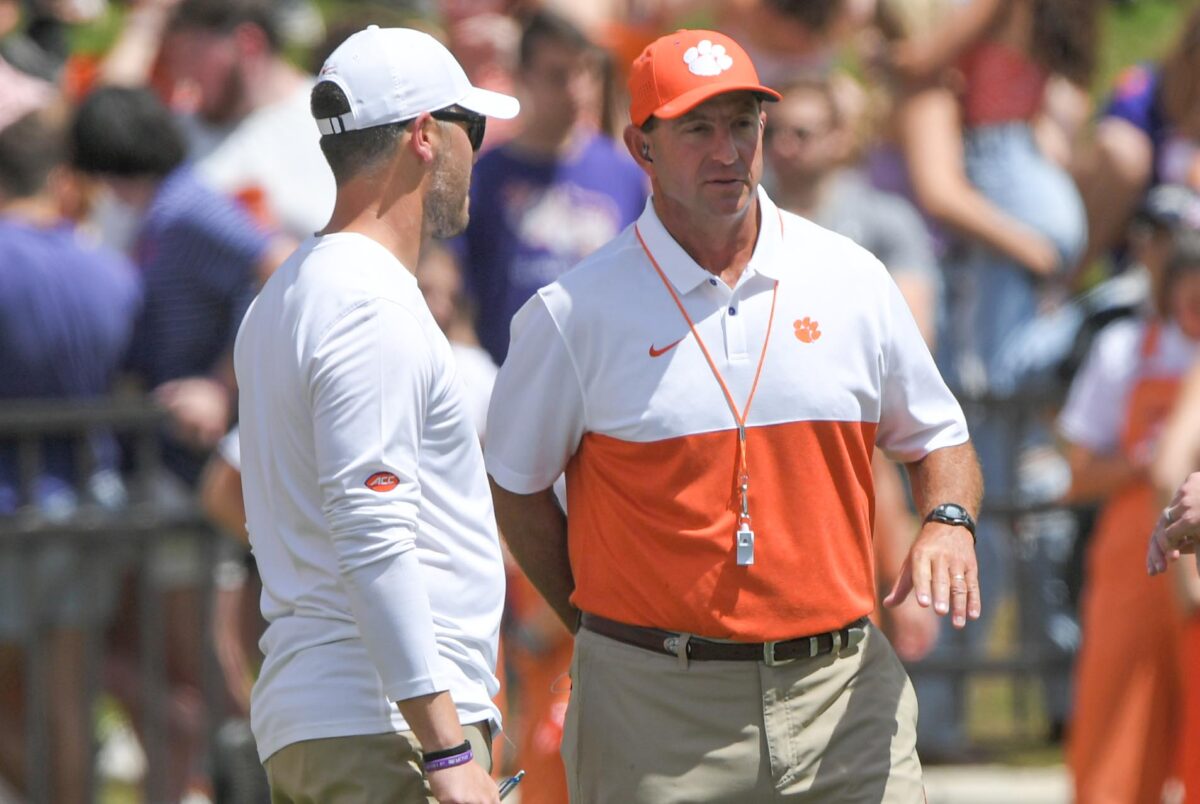 Dabo Swinney responds to a question about why his ‘fastest team’ hasn’t looked it on the field