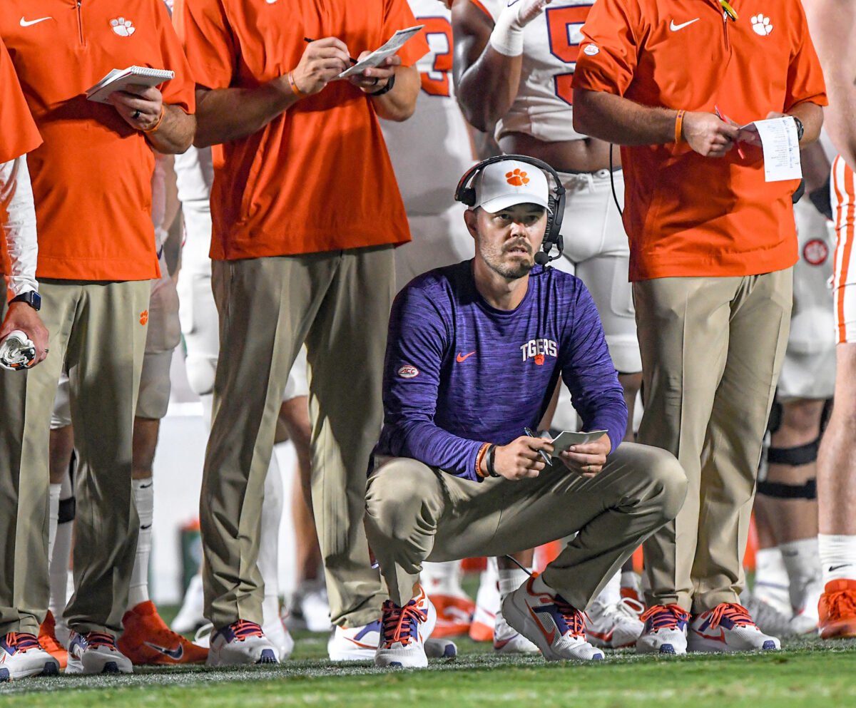 Swinney says there is no leash on Garrett Riley and Clemson’s offense