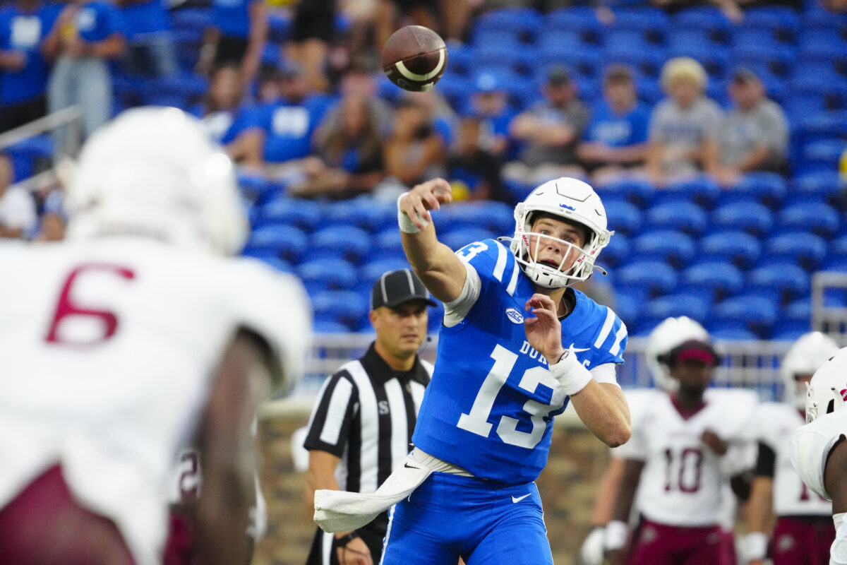 Duke quarterback Riley Leonard unlikely to play, considered game-time decision