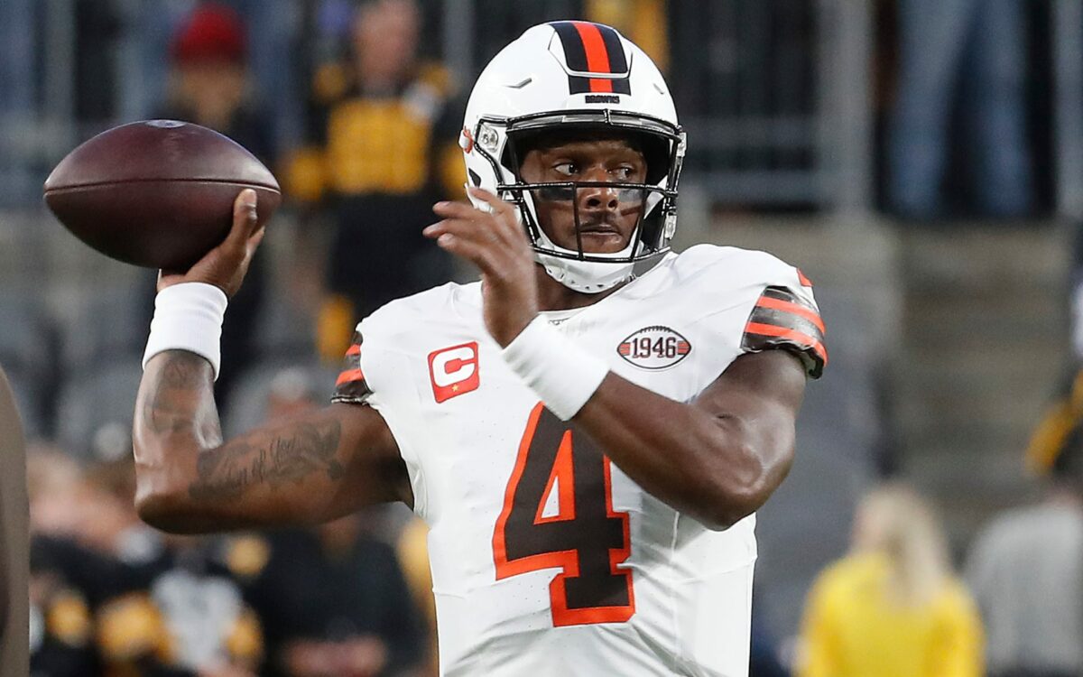 Browns announce Deshaun Watson and a plethora of rookies as inactive vs. Ravens
