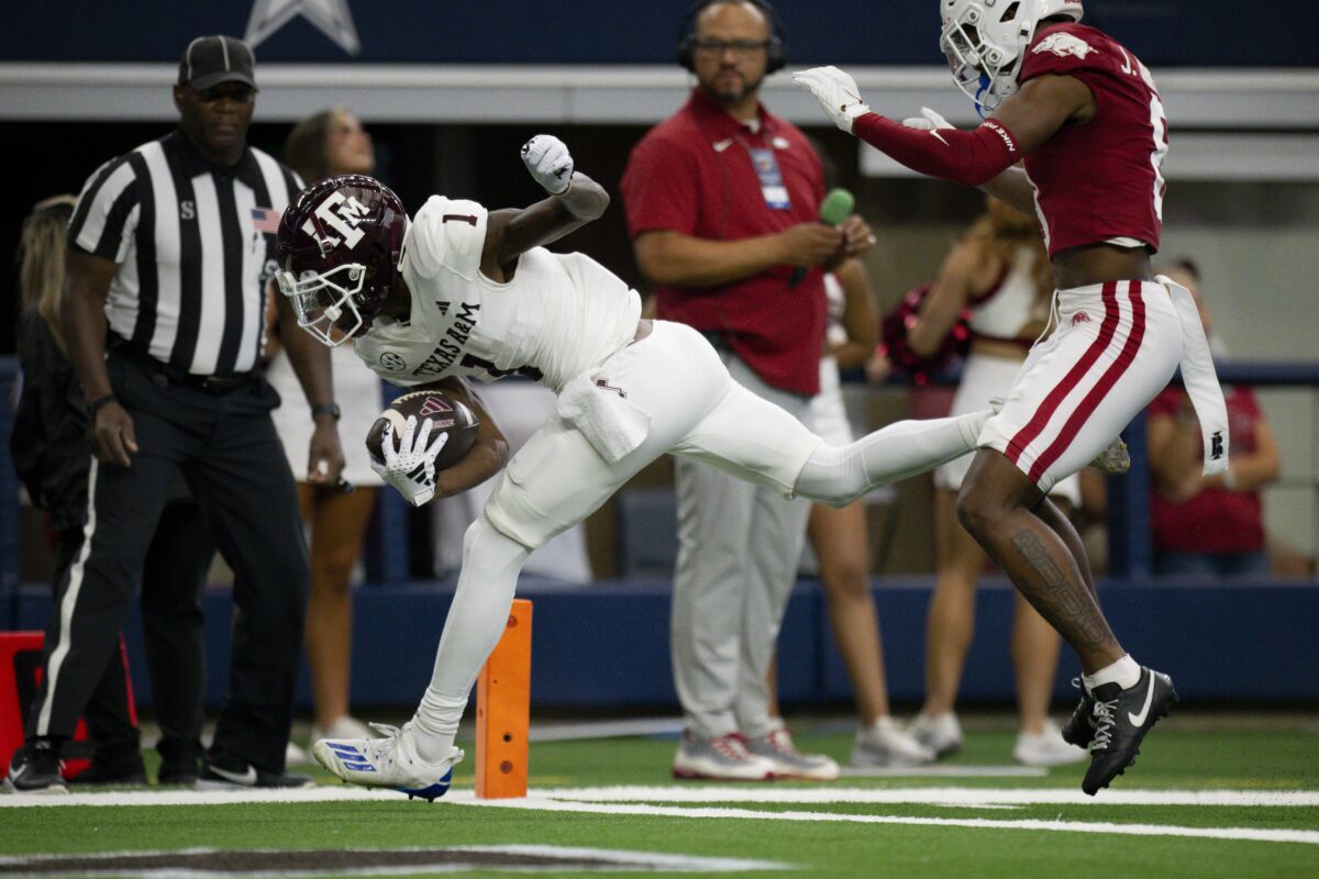 On3 ranks Aggies WR Evan Stewart as a Top 25 receiver heading into Week 7