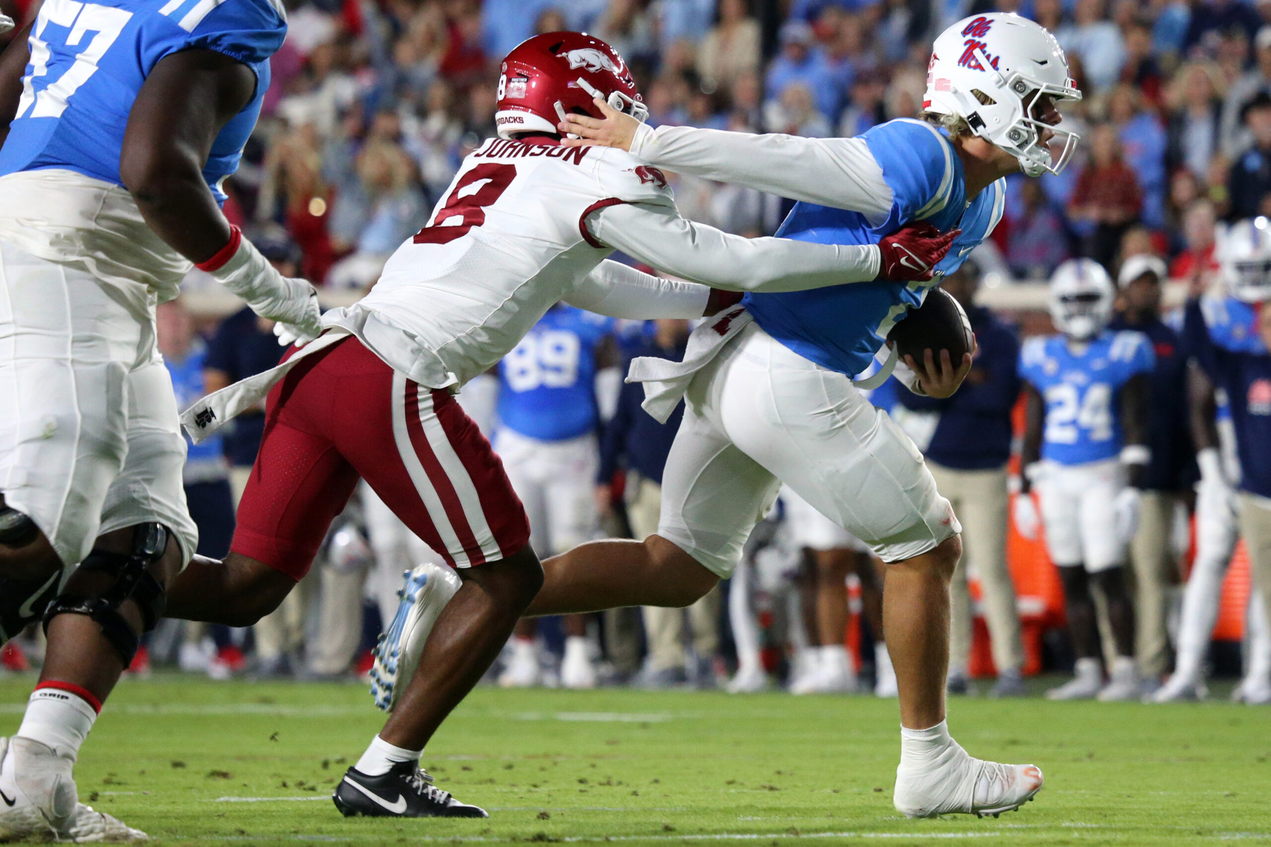 No. 16 Ole Miss sends Arkansas to fourth straight loss