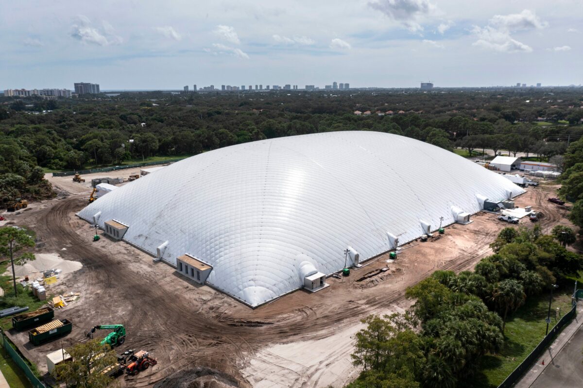 Photos: Construction of the TGL’s SoFi Center is underway in Florida