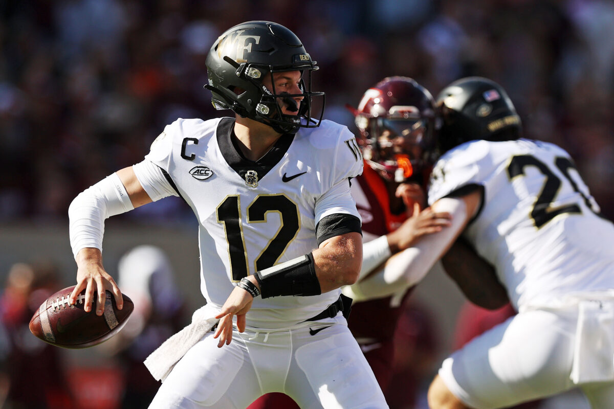 Wake Forest starting quarterback Mitch Griffis out against Pittsburgh