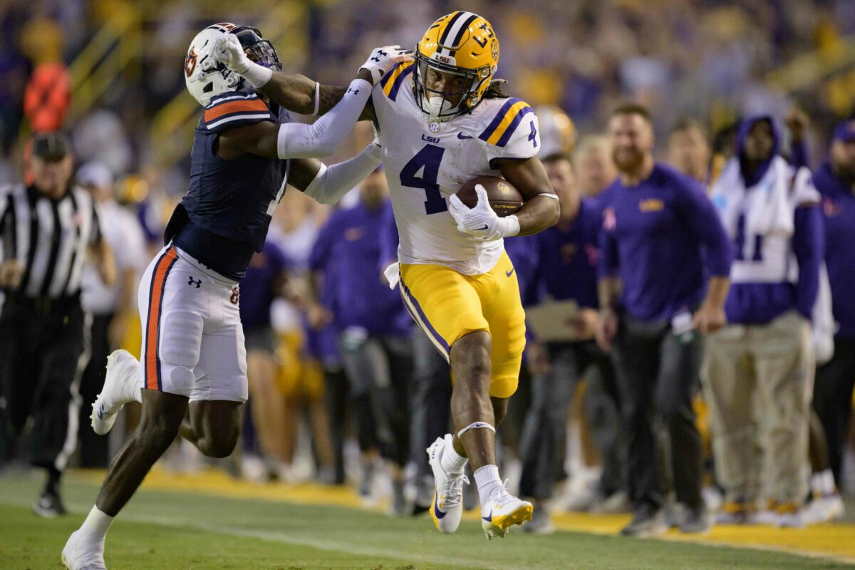 Brian Kelly discusses LSU’s skill position talent after Auburn win