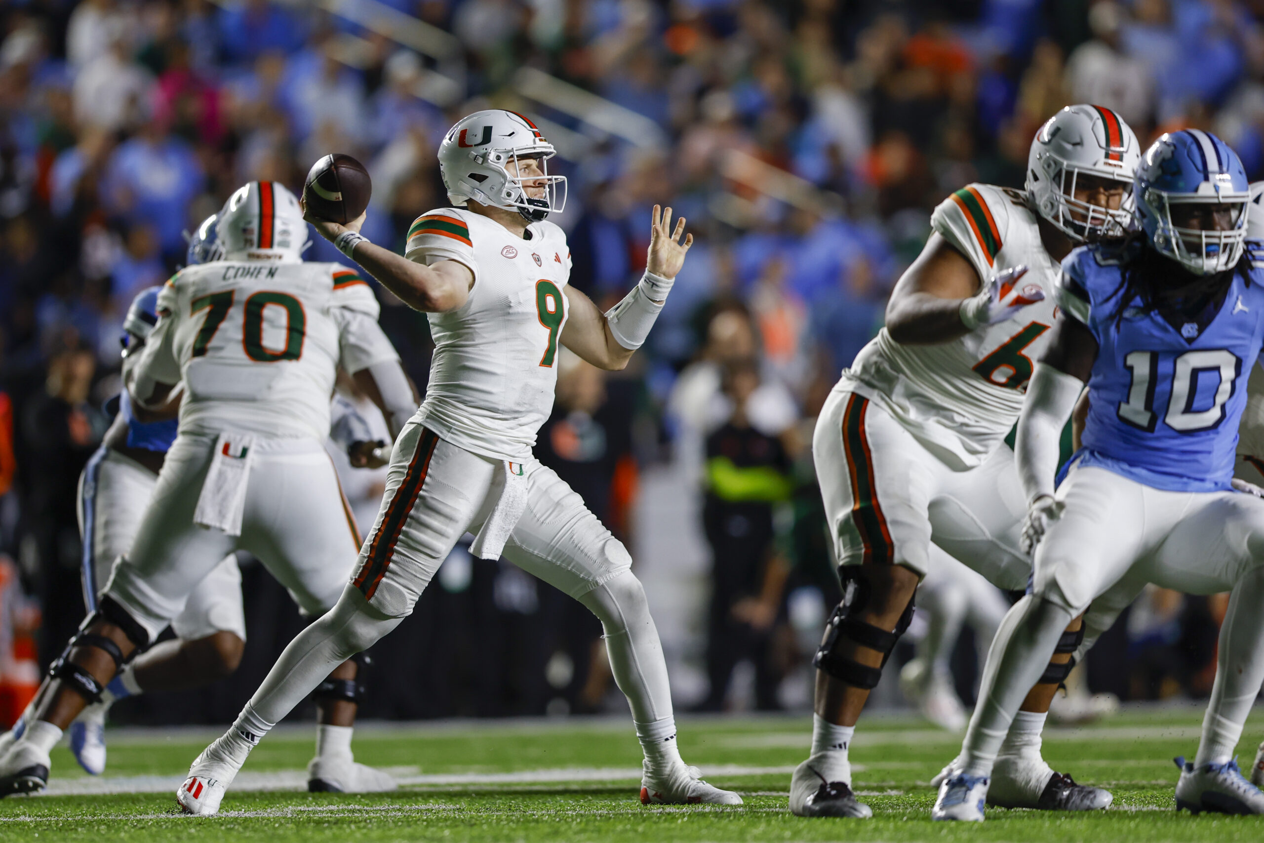 Miami quarterback Tyler Van Dyke dealing with a leg injury ahead of matchup against Clemson