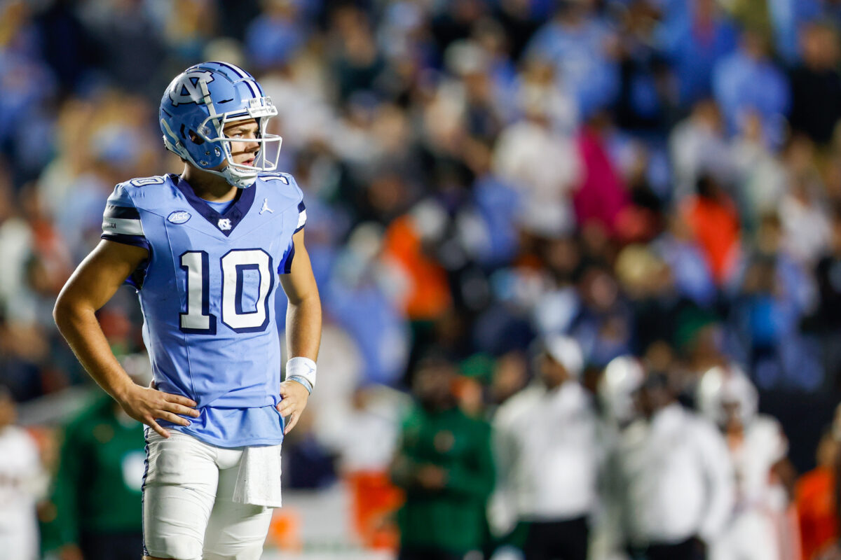 WATCH: Drake Maye throws his 500th completion for a touchdown