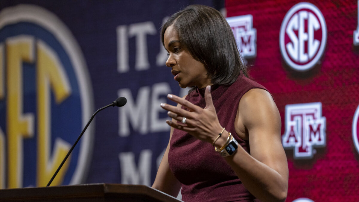 ‘Last year, our motto was ‘becoming, ’This year it’s ‘tough.’” Joni Taylor previews Texas A&M’s upcoming basketball season at SEC Media Days