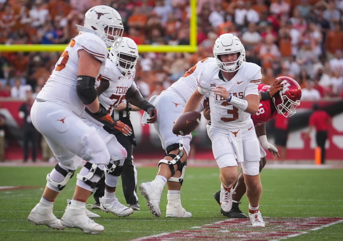 Texas’ offensive line had a very productive game against Houston