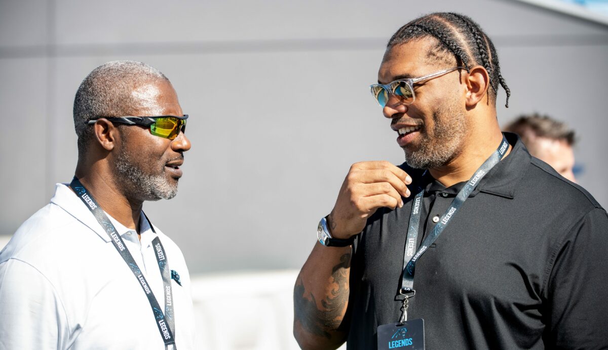 Scenes from Panthers Hall of Honor inductions of Julius Peppers, Muhsin Muhammad