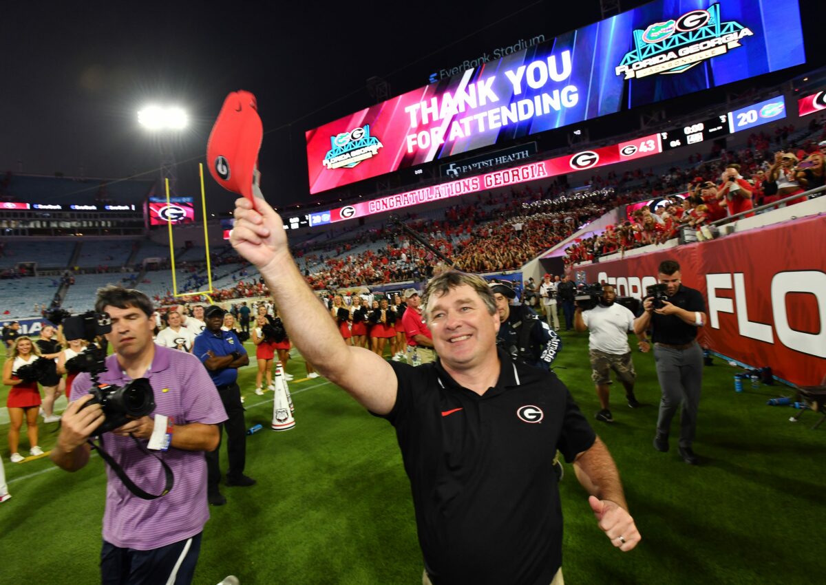 Watch: Kirby Smart dances in Georgia locker room after Florida win