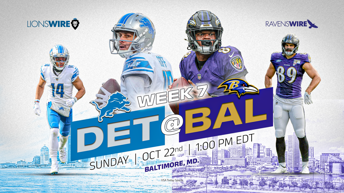 Lions vs. Ravens: How to watch, listen and stream the Week 7 game