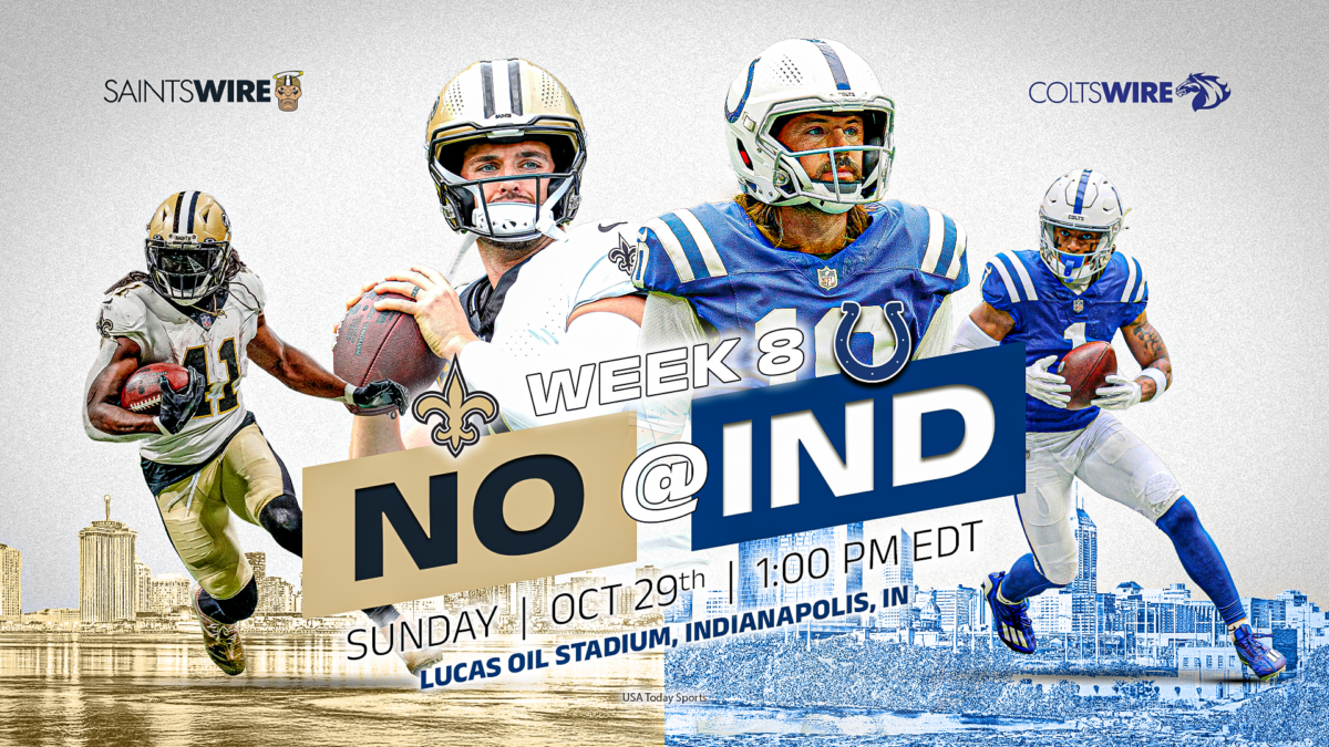 Colts vs. Saints: How to watch, stream and listen in Week 8