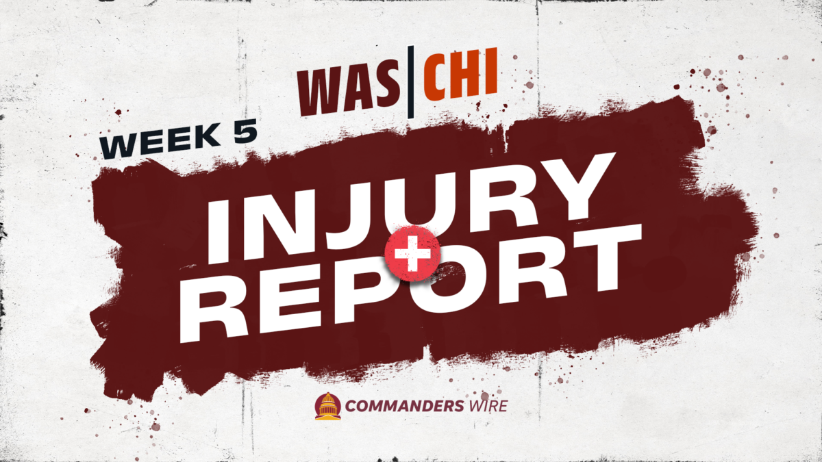 Commanders vs. Bears: Week 5 final injury report