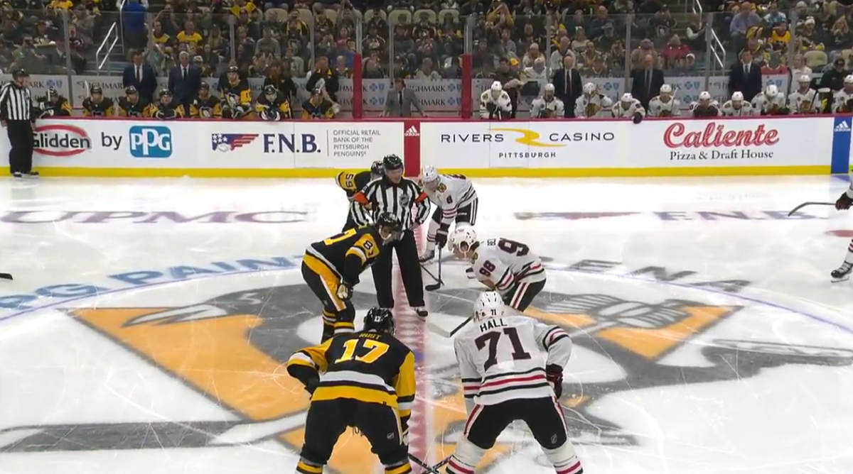 A ref welcoming Connor Bedard to the NHL before his first face-off with Sidney Crosby gave fans goosebumps