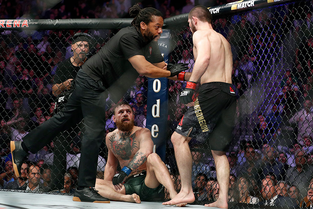 UFC free fight: Khabib Nurmagomedov makes Conor McGregor tap out in heated title fight