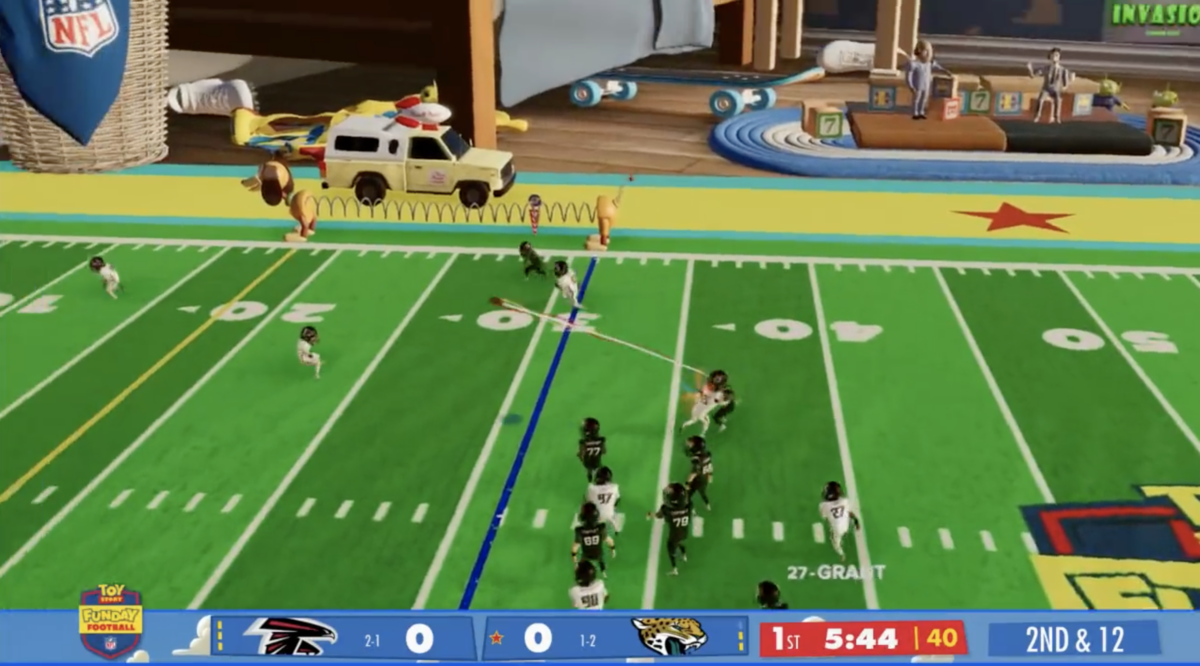 ESPN aired an animated Toy Story version of the Falcons-Jaguars game, and NFL fans loved it