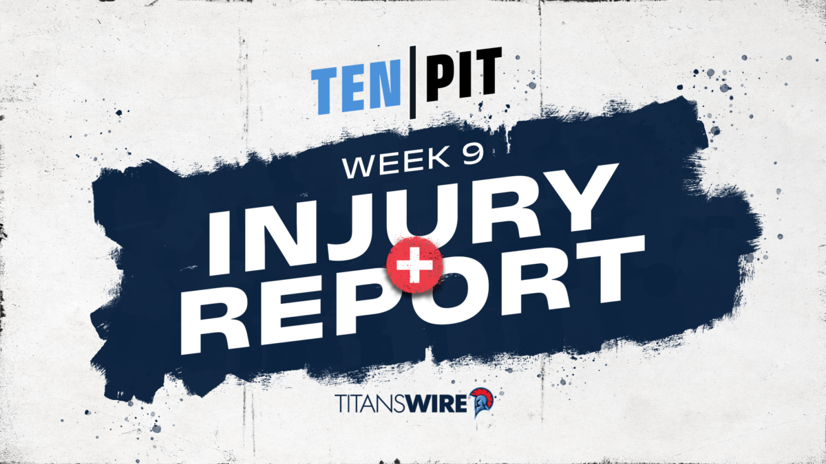 Titans vs. Steelers Week 9 injury report: Monday