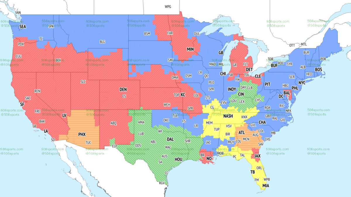 NFL Week 12 TV coverage maps