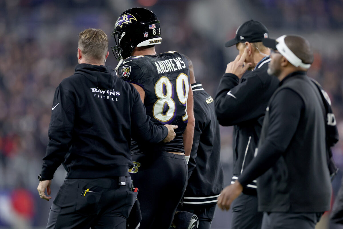 Ravens lose tight end Mark Andrews for the season to ankle injury