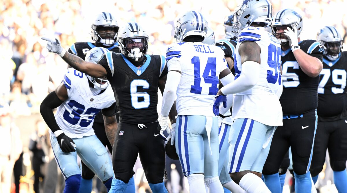 Top takeaways from Panthers’ snap counts in Week 11 loss to Cowboys