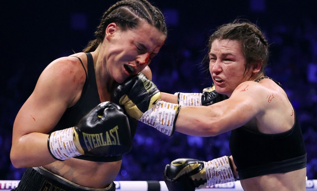 Katie Taylor turns tables on Chantelle Cameron to become undisputed at 140