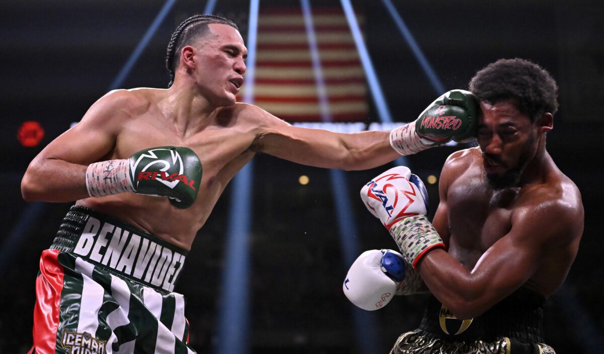 Photos: David Benavidez’s six-round beat down of Demetrius Andrade