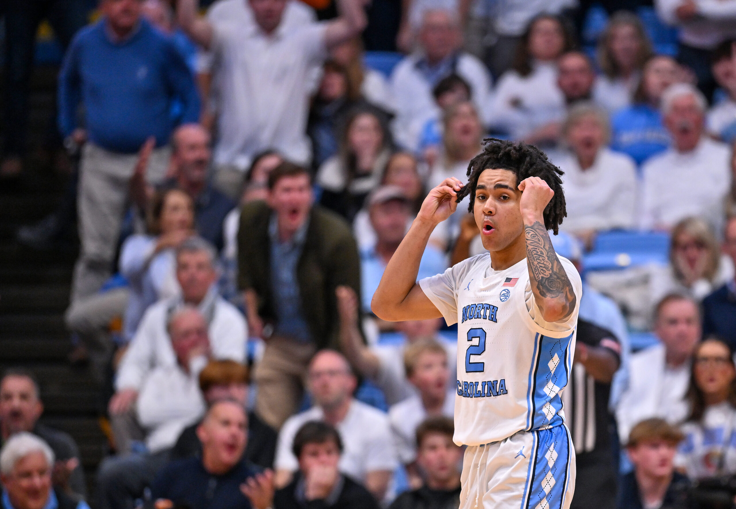 Elliot Cadeau finds way to make impact in UNC basketball’s win over Tennessee